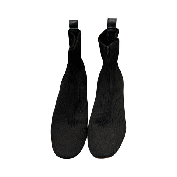 Everlane Reknit Glove Boots Size 7.5 Chunky Heel In Black Minimalist Work Office - Picture 4 of 12